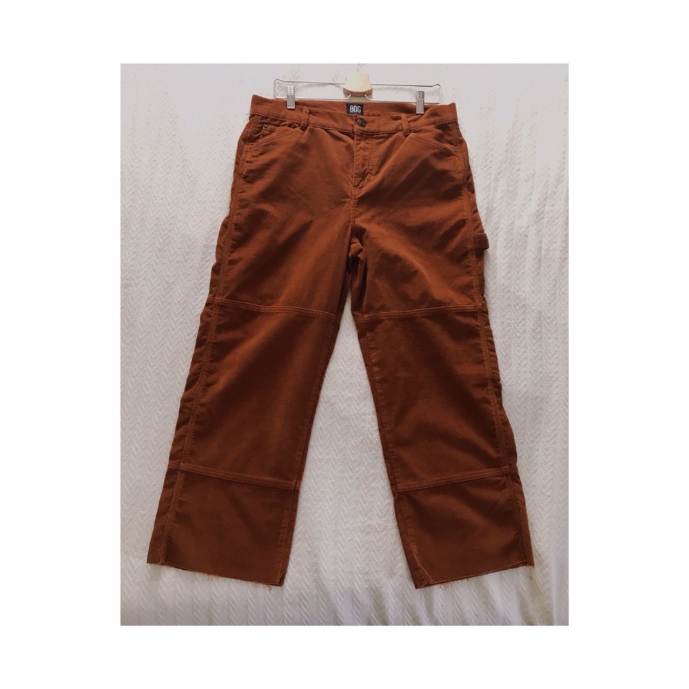 Rust Colored Wide Leg Corduroy Carpenter Pants